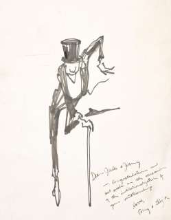 Lot 4 - TONY AUTH (1942-2014) and DENNIS CORRIGAN (1944-2013) Jules Feiffer dancer.