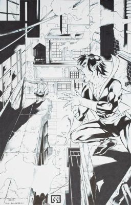 Andrea Mutti, Gigi Baldassin | For Sale: Andrea Mutti E Gigi Baldassin - Unused Morbius & Spider-Man Cover | ComicArtFans Classifieds