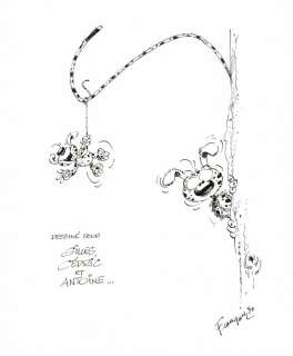 Franquin, André - Dessin original Ã  l’encre de Chine - Marsupilami - (1980) | Catawiki