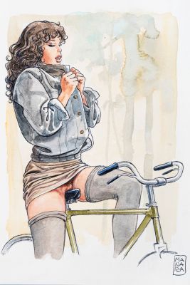 Lot 86 - Manara Milo - "Bicycle Race", anni 2000 | Urania Casa d’Aste