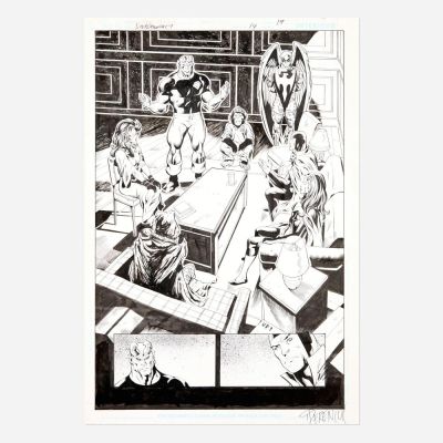 Lot 328 - Tom Derenick and Wayne Faucher, Shadowpact #14 Story Page 19 Original Art (DC Comics, 2007)