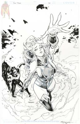 Stephen Segovia | New Titans Issue 35 Cover By Stephen Segovia | ComicArtFans Classifieds