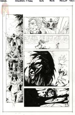 Philip Tan | Inglorious X-Force Issue 4 Page 14 By Philip Tan (Pencils And Inks on Same Board) | ComicArtFans Classifieds