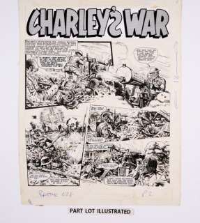 Charleys War: 3 original consecutive artworks (1984) by Joe Colquhoun… | Comic Book Auctions ltd