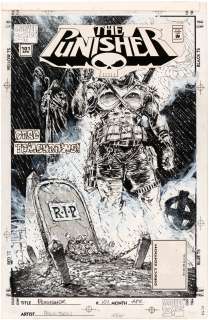 "THE PUNISHER" VOL. 2 #101 COMIC BOOK COVER ORIGINAL ART BY FRANK TERAN. | Hake’s