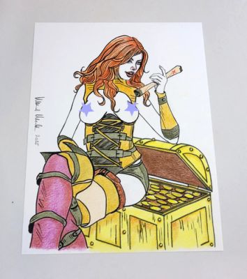 Pirate Captain art Comic Pinup Fantasy by Timar original drawing | eBay US (Buy It Now)