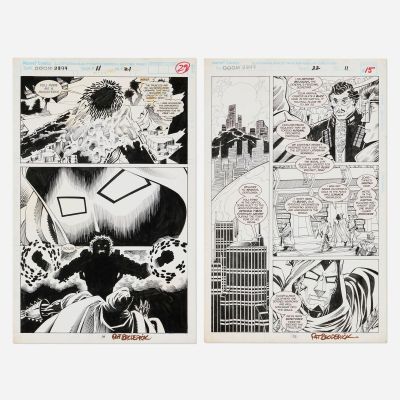 Lot 199 - Pat Broderick and John Nyberg, Group of 2 Doom 2099 Story Pages Original Art (Marvel Comics, 1993) | Landry Pop Auctions