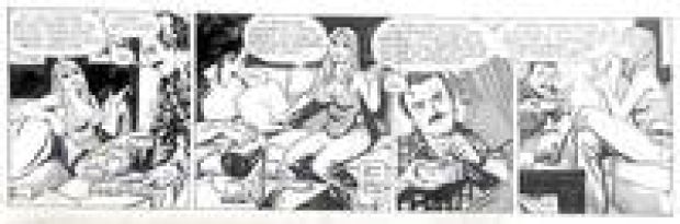 Horacio Altuna | Original strip for Loco Chavez n. 416. Cm. 31x14. Ink. Signed. Code 2292. | Segni e Disegni