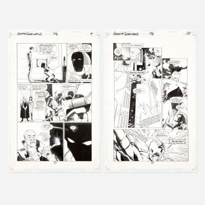 Lot 314 - Lee Moder and Ron Boyd, Legion of Super-Heroes #78 Story Pages 9 and 10 Original Art (DC Comics, 1996) | Landry Pop Auctions