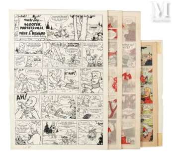 Dubois, Claude (1934... | Ensemble de 3 planches originales de l’histoire en... | Maison Good