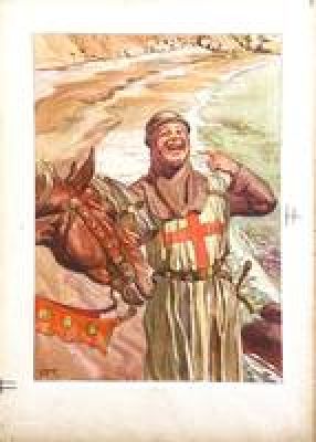 Adolfo Magrini | Original illustration for "Il prode Anselmo". Cm. 28x39. Code 2329. | Segni e Disegni