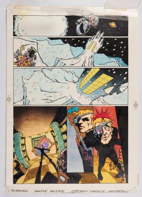Lot 185 - Jason Brashill 2000 AD Prog #1062 First Appearance Of Space Girls Colour Story Pages (Fleetway,