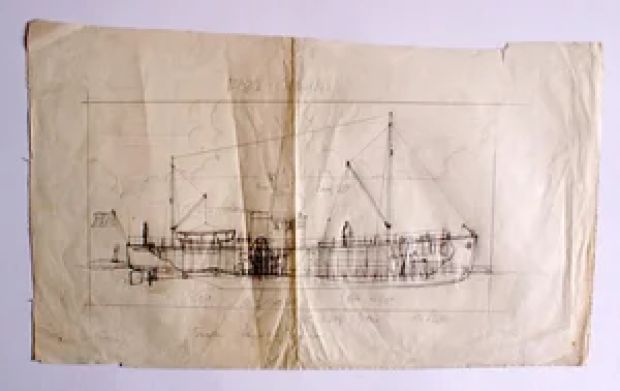 Leslie Ashwell Wood | Swedish Fishing Boat | Illustration Art Gallery