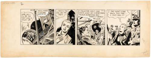  - "SKY MASTERS OF THE SPACE FORCE" ORIGINAL ART FOR DAILY STRIP BY JACK KIRBY & WALLY WOOD.