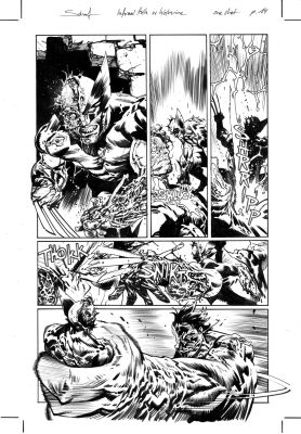 Jonas Scharf | Infernal Hulk vs Wolverine Page 14 | Geoff M Art Sales