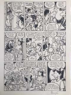 Lucien 7 -  Planche originale (p.44) - Ricky chez les Ricains  - (1997) | Catawiki