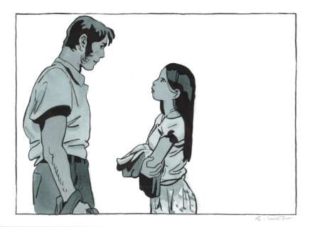 Bastien Vives | Corto Maltese - Dessin issu de l’album "Le jour d’avant" - 14 - H:23 x L:32 - Encre et aquarelle - 2025 - | Manjari & Partners