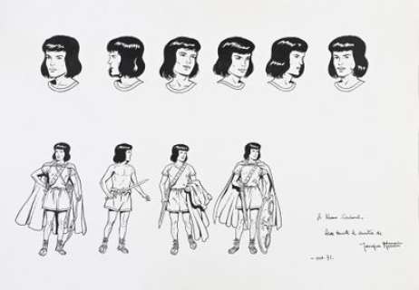 Martin, Jacques... | MARTIN, Jacques (1921-2010). Enak. Encre de Chine sur... | Coutau Bégarie