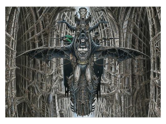 Illustrazione Originale Giorgio Comolo “Batman after GigerThe dark side of the Dark Knight” | Venere Comic Art