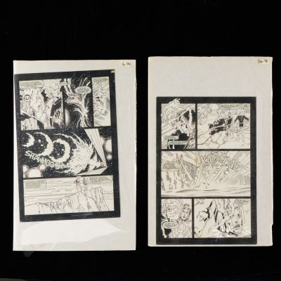 Lot 449 - 2 Original Space Comic Book Panels | misc / divers