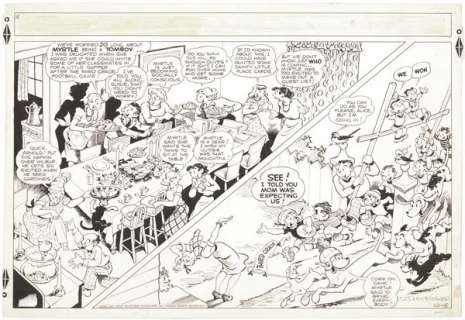 187: Fisher Right Around Home 1950 original comic art | Russ Cochran