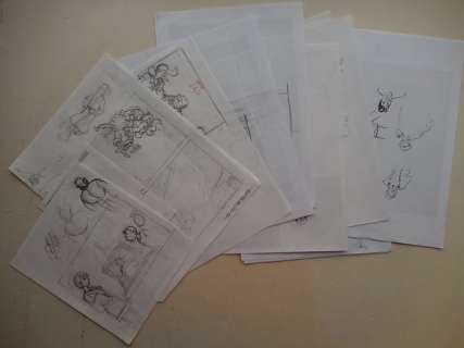 Suske en Wiske - 24x originele pagina schets - figuurstudies - De tragische tante - (2013) | Catawiki