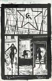  - Black Widow #4 - Bill Sienkiewicz - Goran Parlov - original art page  - EO - (2005) 