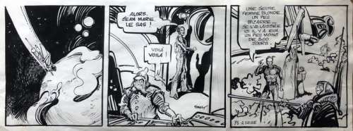 Barbarella - Grande bande / planche originale - Le semble-lune -  (1977) | Catawiki