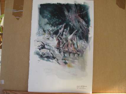 Follet, René - Dessin original en couleur (inédit) - Bob Morane - Sur la piste de Fawcett | Catawiki