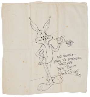 Chuck Jones (1912-2002) | Bugs Bunny on Napkin | Christie’s