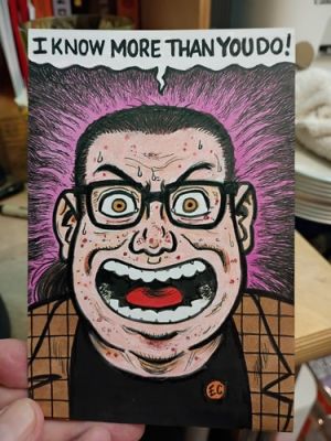 Evan Dorkin Original ELTINGVILLE CLUB Art Josh Levy Color 4 x 6 Sketch Card
