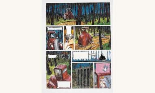 TURF Â«La Nef des FousÂ». Couleurs directes. Gouache et encre de Chine pour | Tessier Sarrou