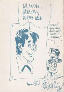 Jidéhem-Walthéry. Dessin dédicacé Natacha | BDEnchères
