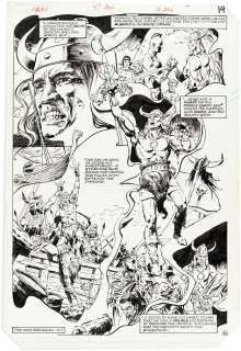 ARAK, SON OF THUNDER #47 COMIC BOOK PAGE ORIGINAL ART BY ADRIENNE ROY.