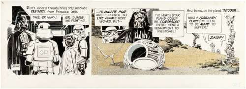 STAR WARS DAILY STRIP #9 ORIGINAL ART BY AL WILLIAMSON. | Hake’s