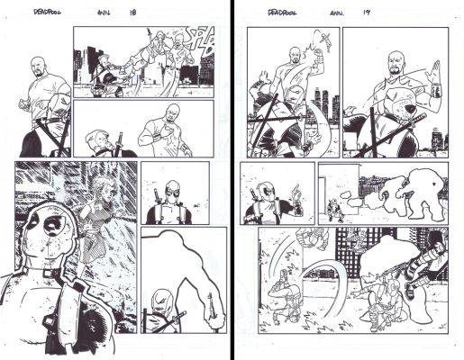 Doc Shaner | DEADPOOL ANNUAL 2013 PAGES 18-19 | Doc Shaner