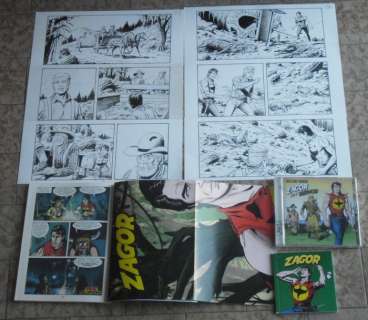 Zagor #626 - 2x original pages firmate + 3 Curiosita’ - EO - (2017) | Catawiki
