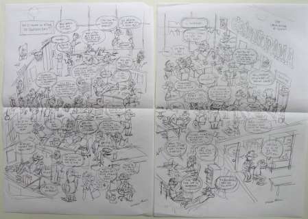 Cromheecke, Luc - 7 Originele schetsen - Animatie Spirou Magazine | Catawiki