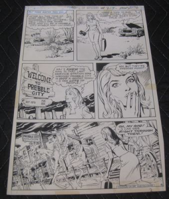 Authentic Nestor Redondo 1973 HOUSE OF MYSTERY #217 Ink Drawn Storyboard