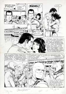 Graton | Michel Vaillant, planche n°40 Ã  l’encre de Chine… | Banque Dessinée