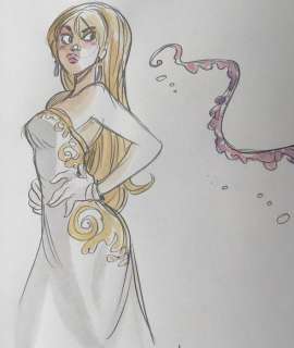 Barbucci, Alessandro - Illustration originale en couleur - Personnage féminin Ekho (2019) | Catawiki