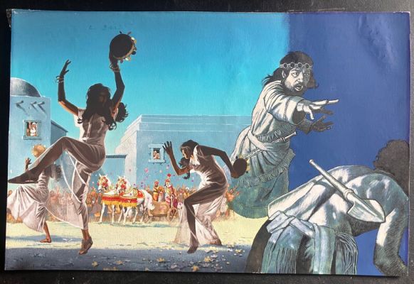 Jean Torton / Jeronaton | Jean Torton / Jeronaton Planche originale " Fresque biblique " gouache | 2DGalleries