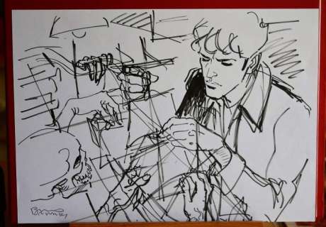 Dylan Dog - Bruno Brindisi - original sketch  - Page volante - (2016) | Catawiki