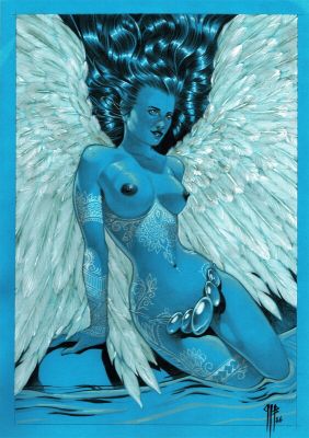 Philippe Bringel | L’ange bleu aux perles | 2DGalleries