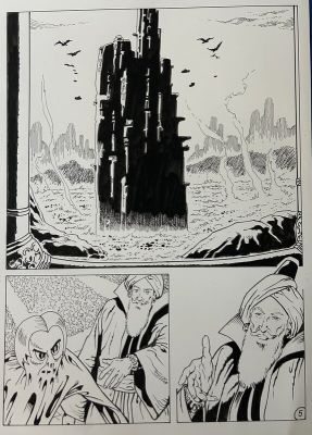 Luciano Bernasconi (Encrage), Jean-Yves Mitton (Concept), Jean-Marc Lofficier (Scénariste) | Luciano Bernasconi - Bernasconi, Wampus, planche n°5, 2003. | 2DGalleries