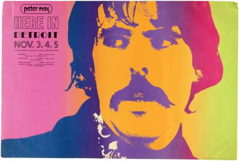 PETER MAX RARE 1967 ART EXHIBIT GRANDE BALLROOM CONCERT POSTER. | Hake’s