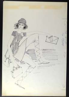 Brunetta (Bruna Moretti) - "Accessori" Illustrazione originale (Master Of Drawing) | Catawiki