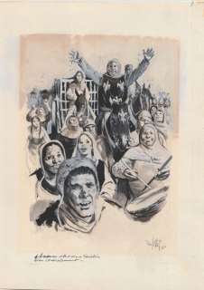 Follet, René - Dessin original - Petite histoire de France - retour de Bouvines (1978) | Catawiki