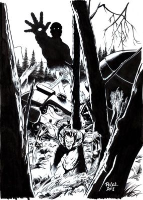 Claude Pelet | Wolverine VS Sentinels | 2DGalleries