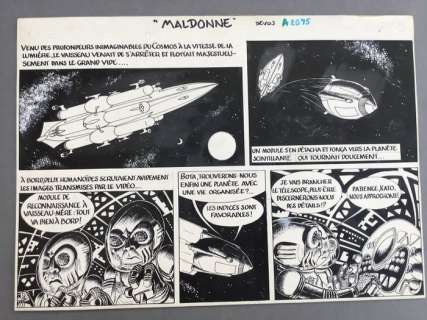 Devos, Jacques - Planche originale - Chronique d’Extraterrestres - Cette Planète Bleue ......  - (1981) | Catawiki